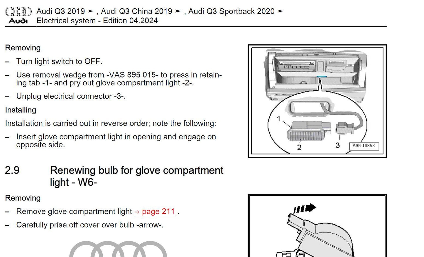 Audi Q3 2018-2025 Service Workshop Manual