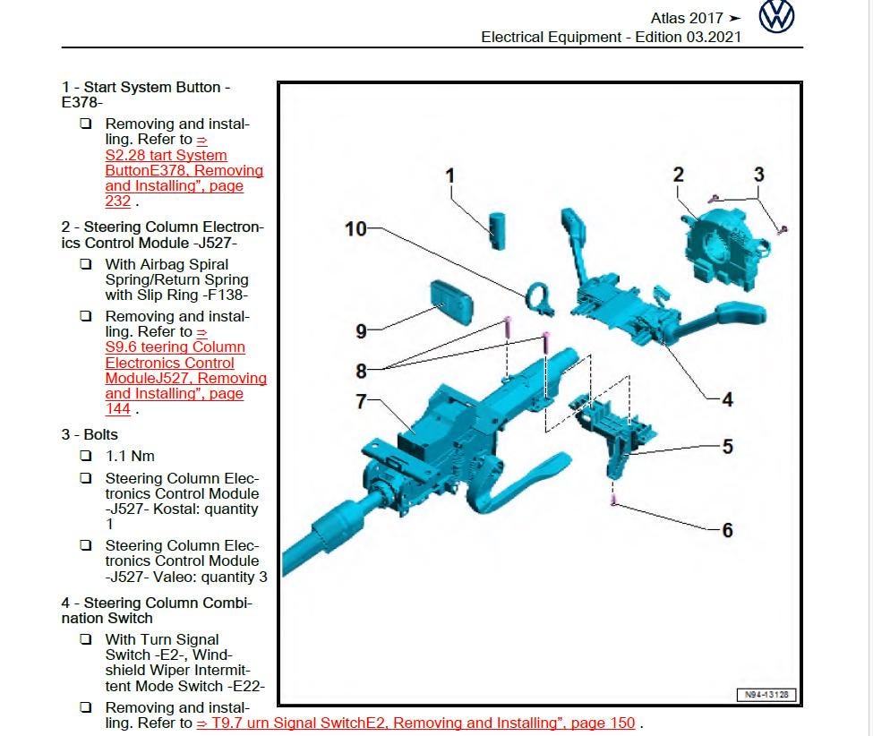 Volkswagen Atlas 2014-2017 Service Workshop Manual