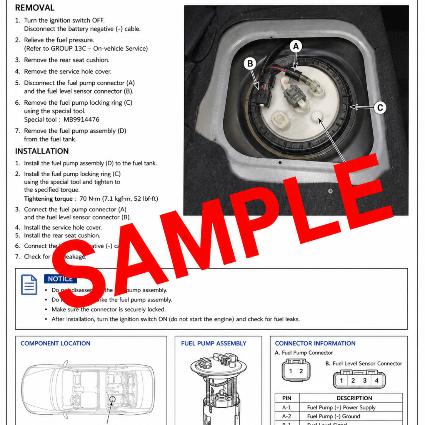 Mitsubishi 3000GT 1990-2001 Service Workshop Manual