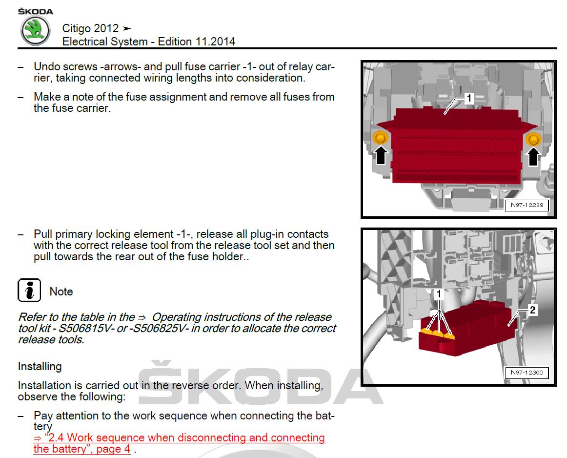 Skoda Citigo 2012-2020 Service Workshop Manual