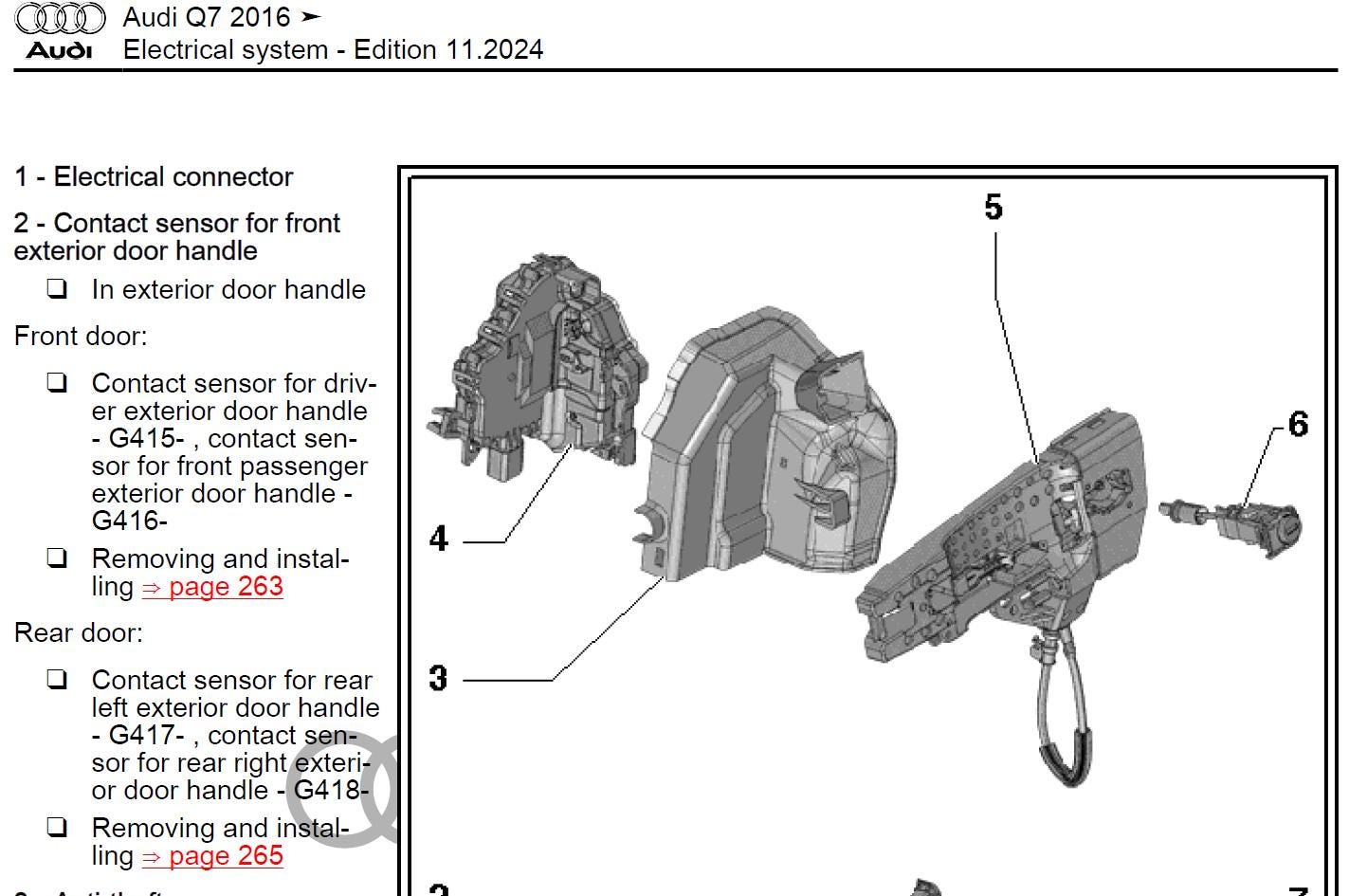 Audi Q7 2016-2024 Service Workshop Manual