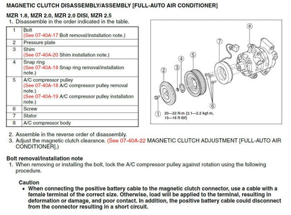 Mazda 6 2007-2012 Service Workshop Manual