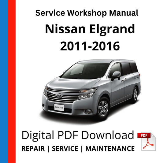 Nissan Elgrand 2011-2016 Service Workshop Manual