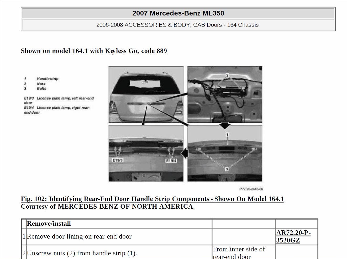 Mercedes Benz M Class W164 2006-2011 Service Workshop Manual