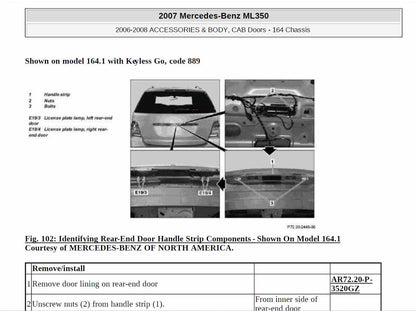 Mercedes Benz M Class W164 2006-2011 Service Workshop Manual
