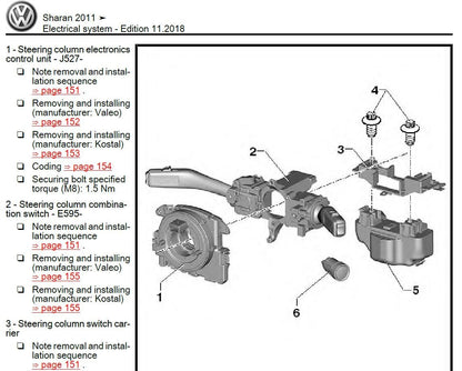 Volkswagen Sharan 2011-2015 Service Workshop Manual