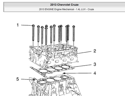 2013 Chevrolet Cruze Service Workshop Manual