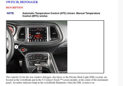 Dodge Challenger 2015-2017 Service Workshop Manual