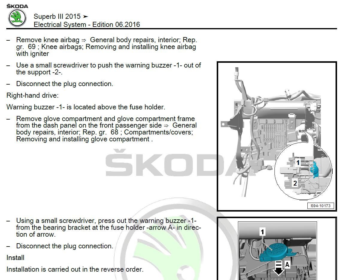 Skoda Superb 2015-2020 Service Workshop Manual
