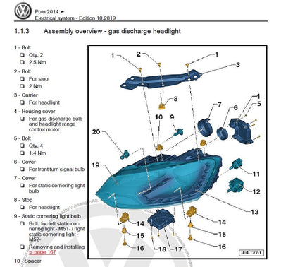 Volkswagen Polo 2010-2015 Service Workshop Manual