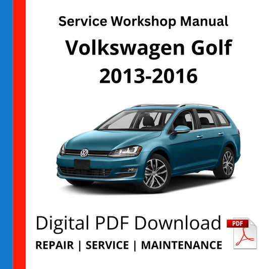 Volkswagen Golf 2013-2016 Service Workshop Manual