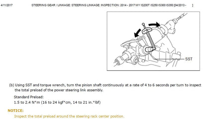Lexus IS200T IS250 IS300 IS350 2014-2017 Service Workshop Manual