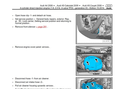 Audi A4 2015-2020 Service Workshop Manual