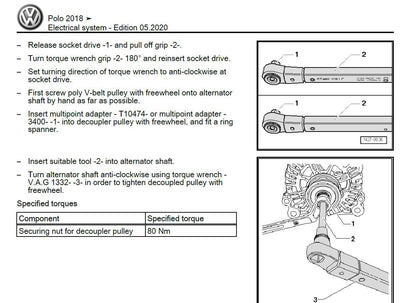 Volkswagen Polo 2018-2021 Service Workshop Manual