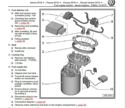 Volkswagen Arteon 2018-2020 Service Workshop Manual