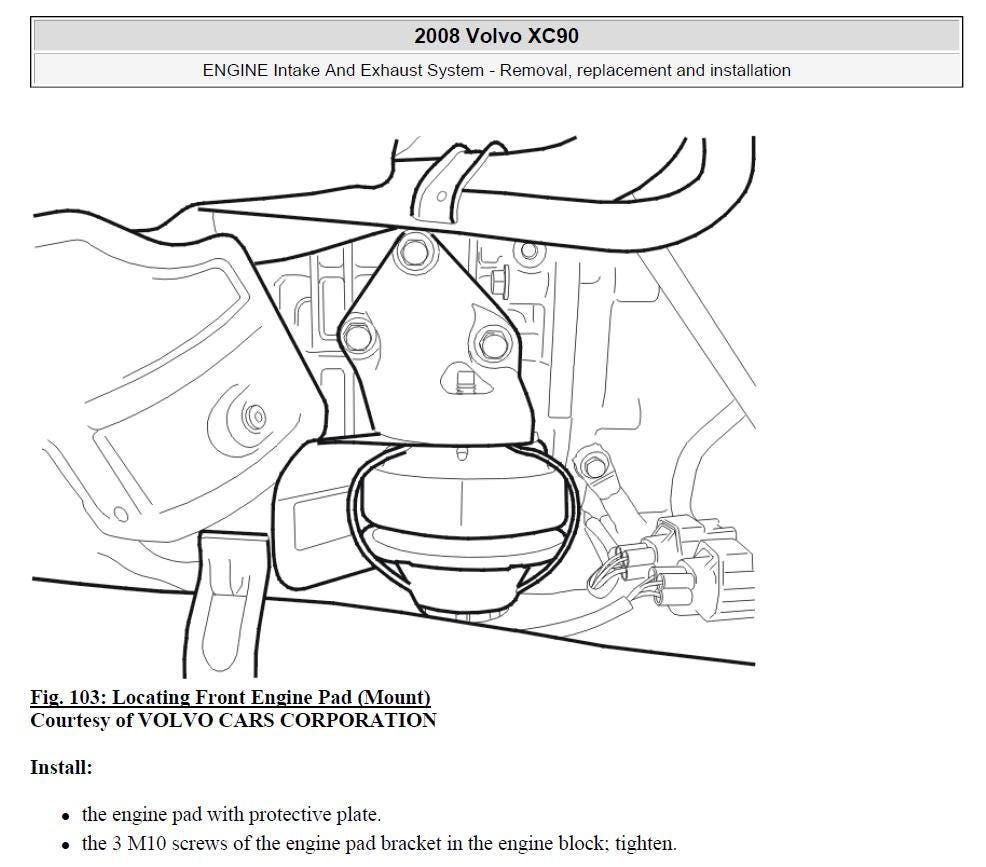 Volvo XC90 2003-2012 Service Workshop Manual