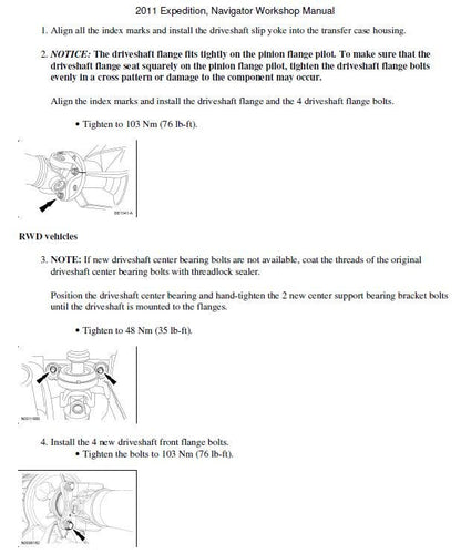 Ford Expedition 2008-2011 Service Workshop Manual