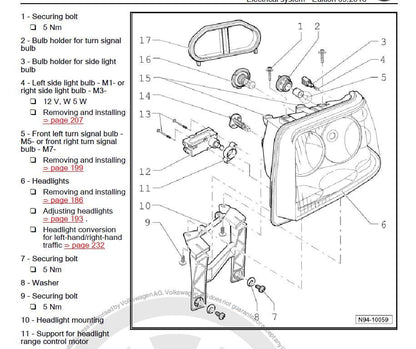 Volkswagen Transporter T5 2003-2015 Service Workshop Manual