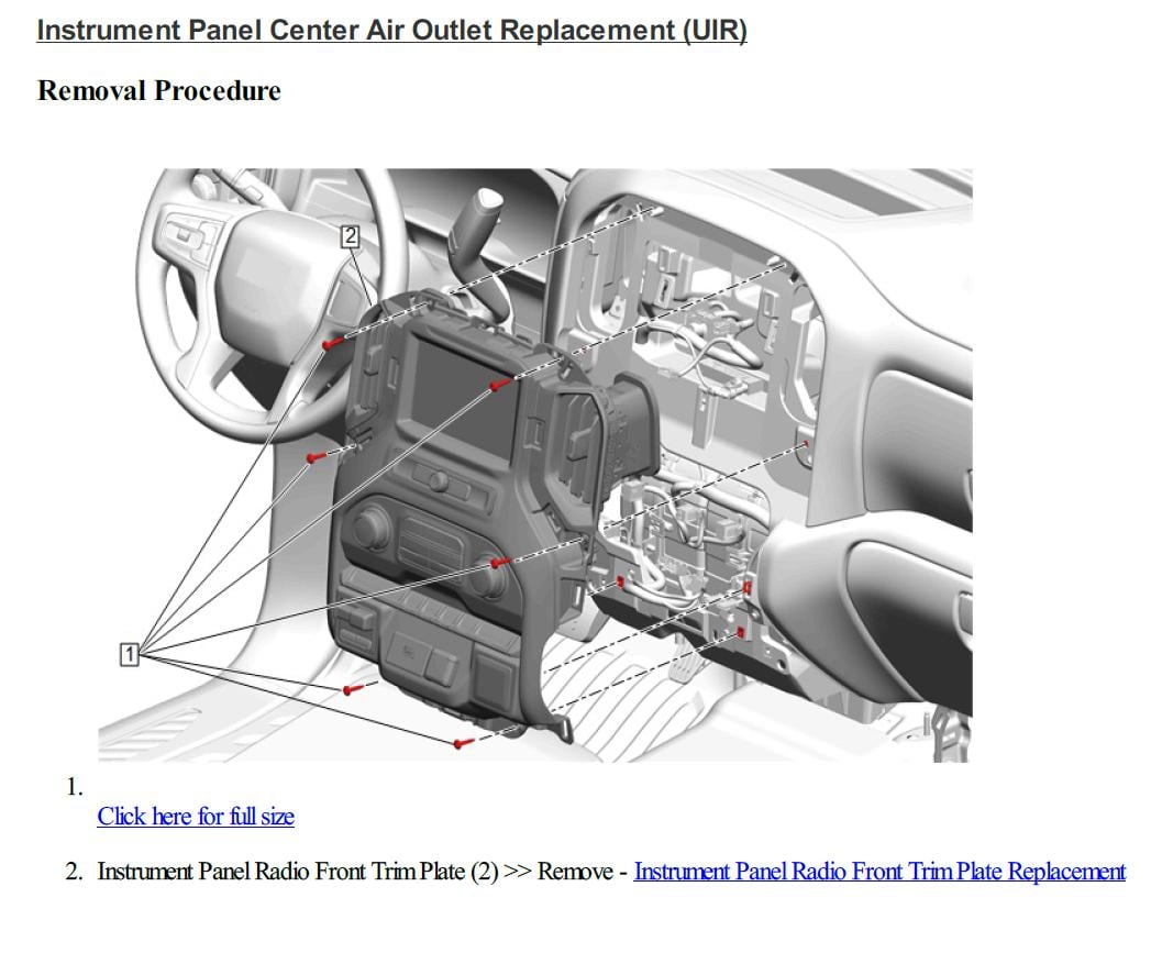 Chevrolet Silverado 1500 2020 Service Workshop Manual