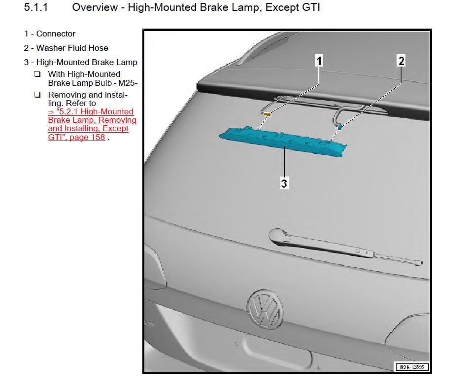 Volkswagen Golf 2013-2016 Service Workshop Manual
