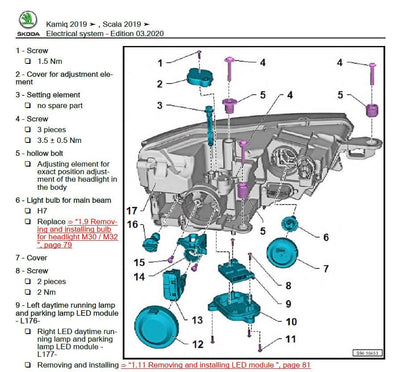 Skoda Kamiq 2019-2023 Service Workshop Manual