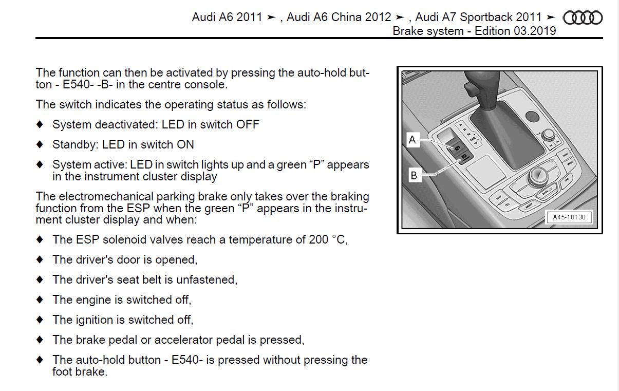 Audi A6 2011-2017 Service Workshop Manual
